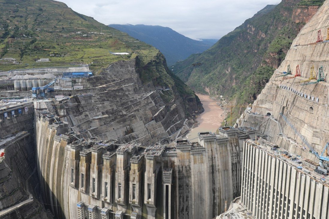 An aerial view of the Baihetan dam, which is expected to generate 60 billion kilowatt hours of electricity per yea.jpg