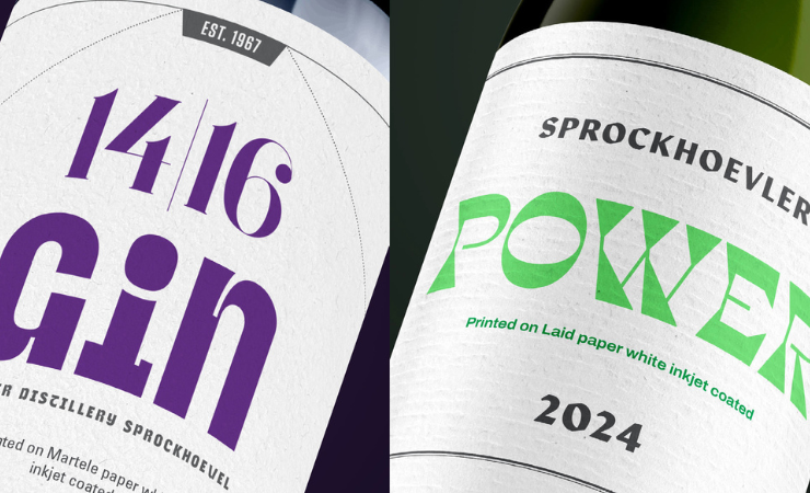 Left-gin-label-printed-on-inkjet-Martele-paper.-Right-wine-label-printed-on-inkjet-papers-Laid-White-100-recycled-740x450.png