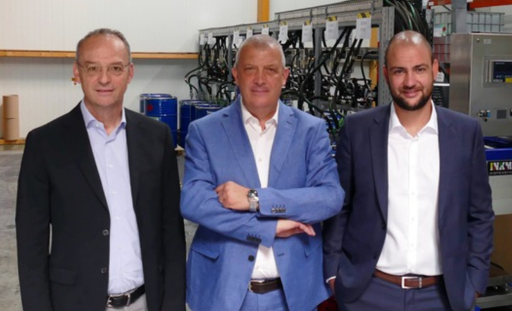 Stefano-Zuliani-Massimiliano-Caretta-Fantini-and-Adrien-Pflieger-at-the-inauguration-of-the-new-mixing-station-740x450.png