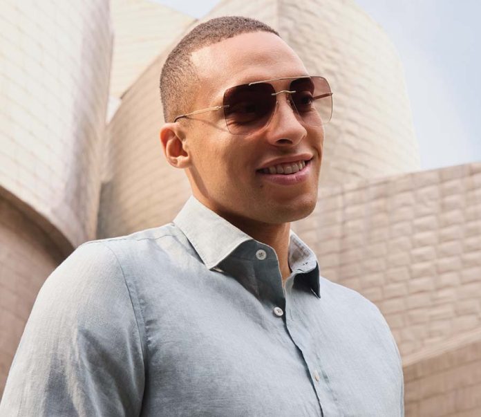 Silhouette Rimless Shades Meet The Sun’s Gaze